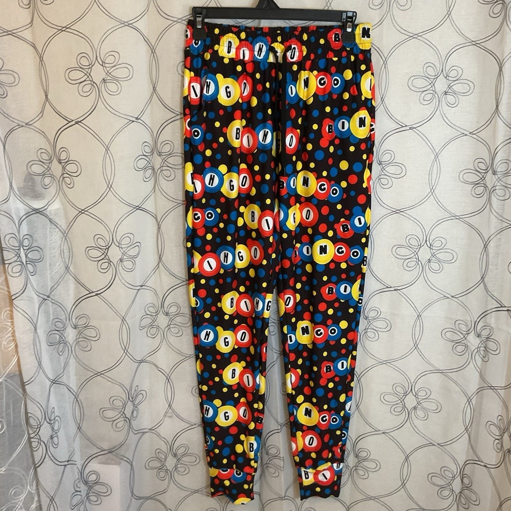 Women's Bingo Balls Polkadots Elastic Waist Drawstring Pockets Size OS
